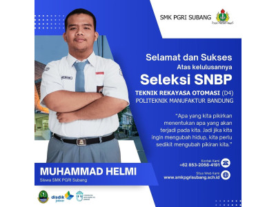 MUHAMMAD HELMI Prodi TEKNIK REKAYASA OTOMASI Di Perguruan Tinggi POLIKTEKNIK MANUFAKTUR BANDUNG